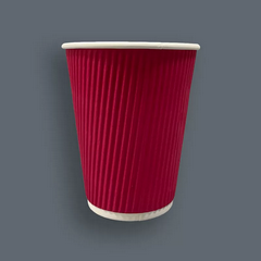Red Ripple Paper Cup