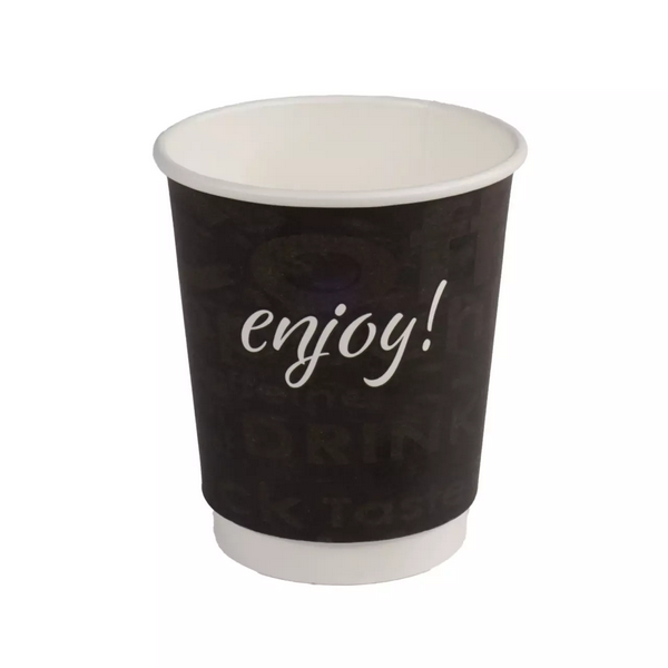 Printed Hot Beverage Cup with "Enjoy!"